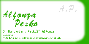 alfonza pesko business card